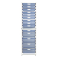 Storsystem High Capacity Sgl Column Wall Unit, Wide Line, 18 Module, Tinted Blue CE2319WH-10S4DTB